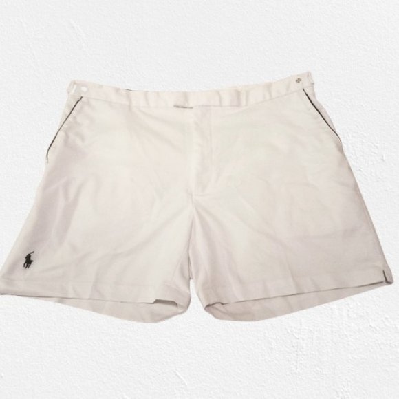 POLO RALPH LAUREN WHITE TENNIS SHORTS Size 40 - Picture 1 of 14